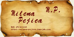 Milena Pejica vizit kartica